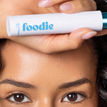 Model using Foodie Blue Raspberry Face and Body Mist