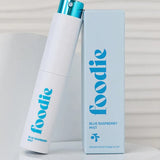 Foodie Blue Raspberry Face and Body Mist with droplets