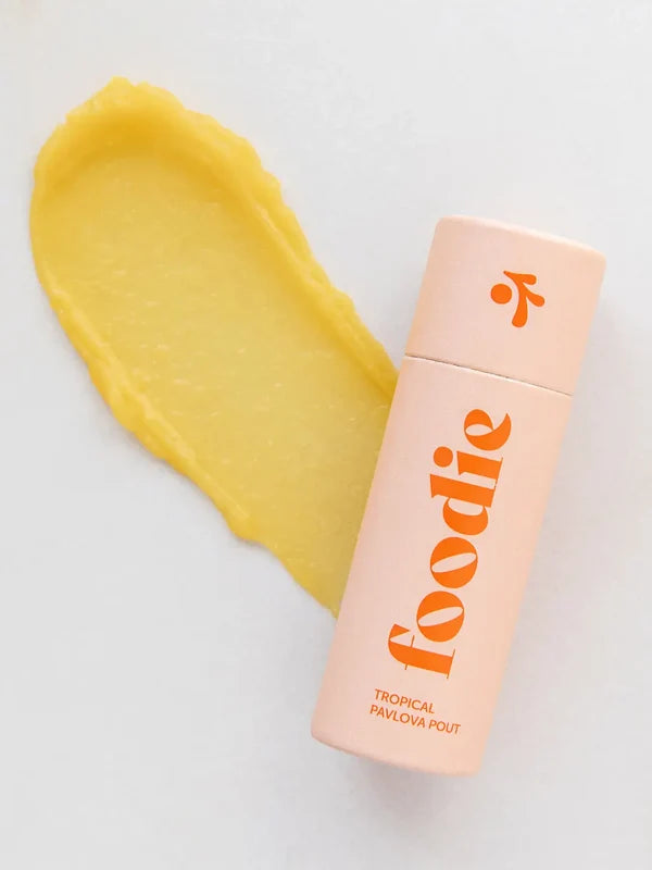 Swatch of Foodie Tropical Pavlova Pout Lip Balm