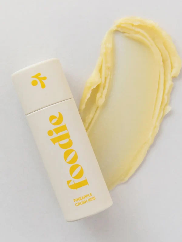 Swatch of Foodie Pineapple Crush Kiss Lip Balm