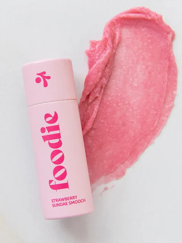 Swatch of Foodie Strawberry Sundae Smooch Lip Balm