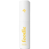A white cylindrical spray bottle labeled “foodie” in large yellow text with “PINEAPPLE CRUSH MIST” below, this 10ml Foodie Pineapple Crush Face & Body Mist features a small yellow abstract logo—ideal as a refreshing, natural face and body mist.