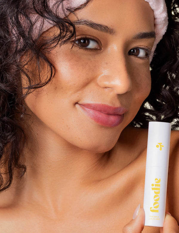 Model using Foodie Pineapple Crush Face and Body Mist