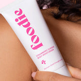 Model using Foodie Strawberry Sundae Body Moisturiser