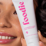 Applying Foodie Strawberry Sundae Body Moisturiser