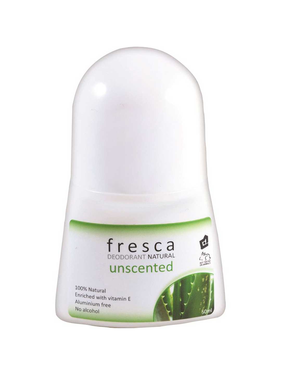 Fresca deodorant roll-on bottle on a white background