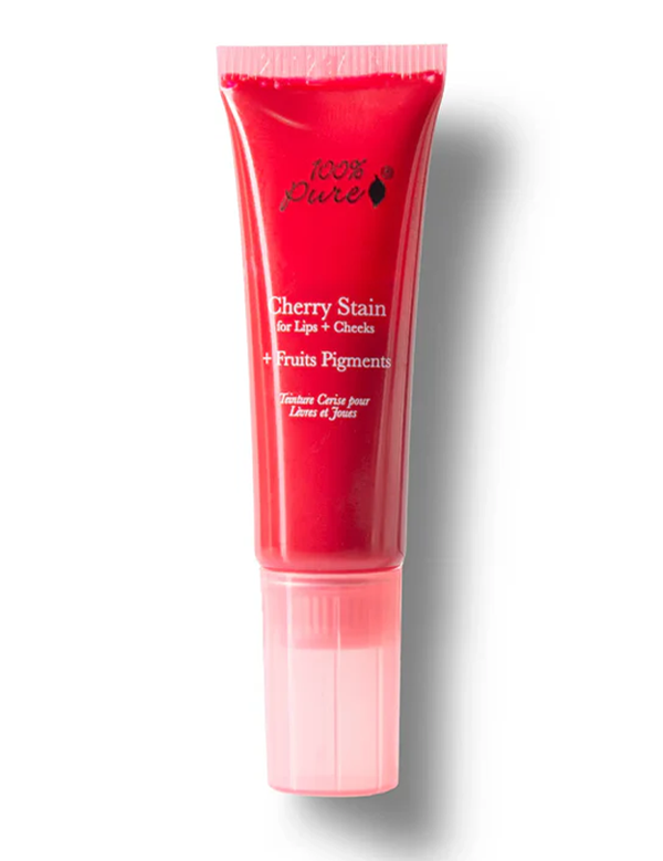 100% Pure Fruit Pigmented® Cherry Lip & Cheek Stain 8ml — official front packaging image