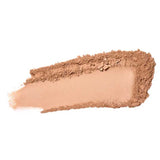 A swatch of 100% Pure Rice Powder Foundation 9g in a warm golden peach shade is spread in a thick streak on a white background, with the text "Golden Peach" written below.