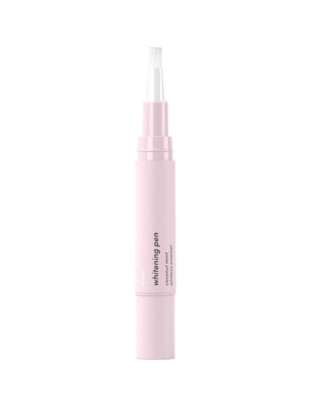 The Gem Whitening Pen Coconut Mint 7ml, designed for sensitive teeth, features a pink brush tip applicator and stands upright against a white background. The label reads "Whitening pen" in clean, simple text.