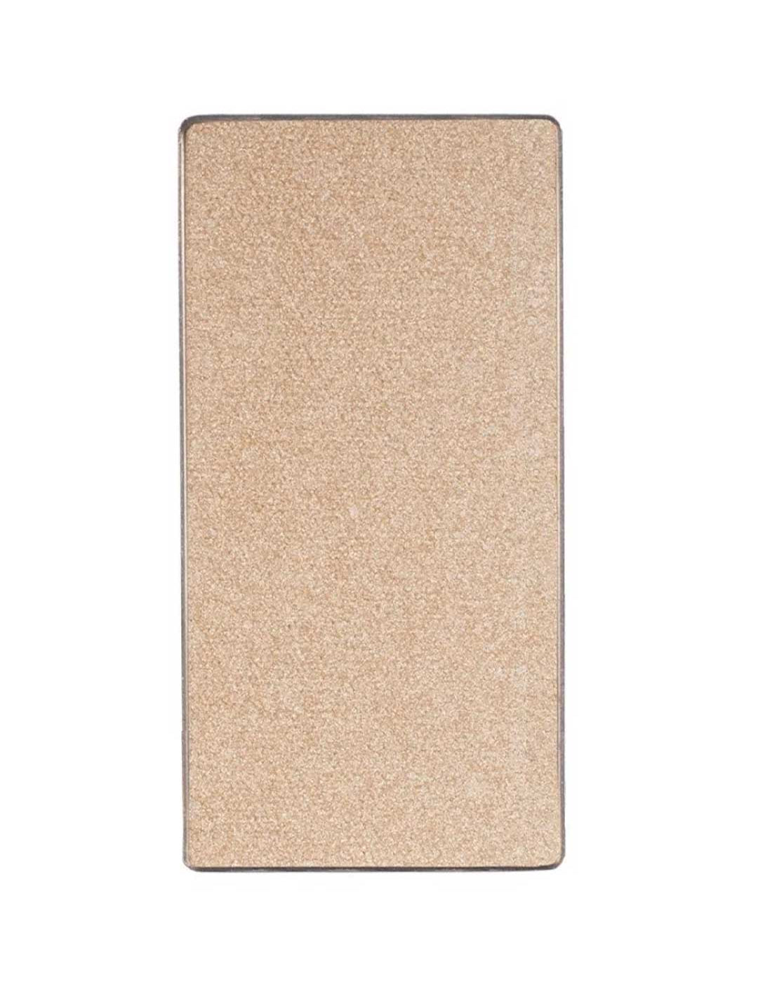 A rectangular pan of Benecos Beauty ID Palette Highlighter Refill - Gold Dust 3g, a light beige, shimmery powder makeup, is photographed against a white background.
