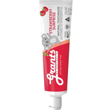 Grant's Strawberry Surprise natural toothpaste tube on a white background