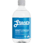 Bottle of Grants Minty Fresh Natural Mouthwash on a white background