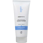 A white tube of Green People Calm Conditioner - Irritated Scalp 200ml, an organic formula with a blue label, powered by lavender and rosemary to soothe oily, itchy, or flaky scalps.