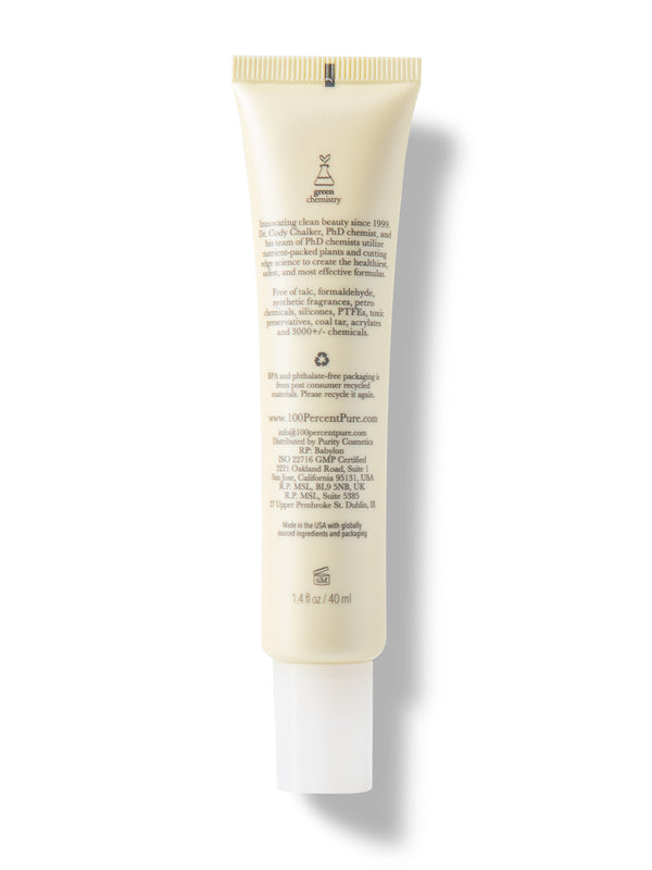 100% Pure Green Tea EGCG Concentrate Cream 40ml — official back packaging image