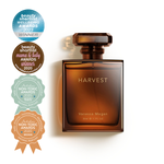 Vanessa Megan Harvest Natural Perfume with its award badges