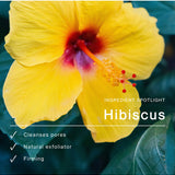 Hibiscus ingredient panel for The Jojoba Company Daily Glow Exfoliating PHA Tonic