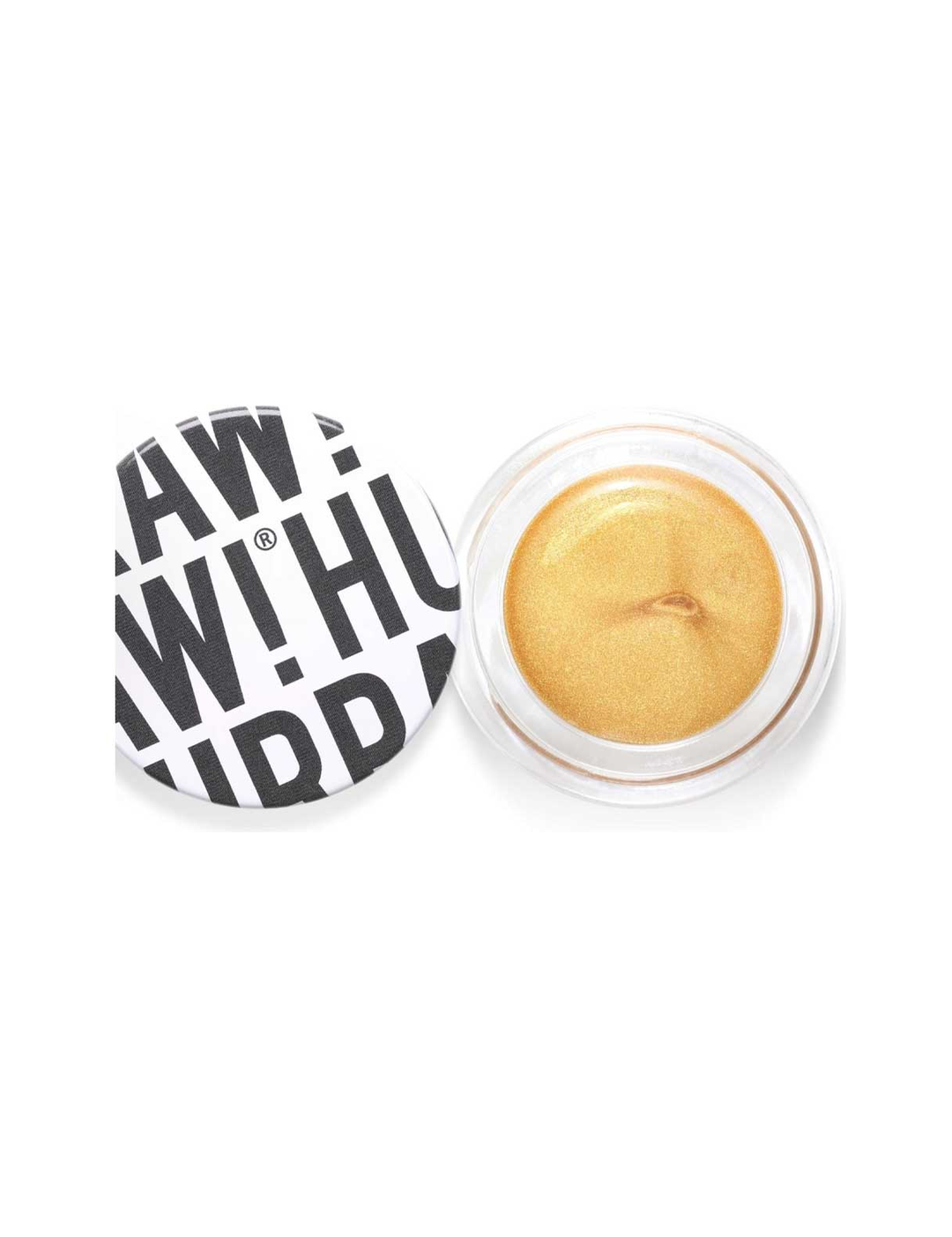 Hurraw! Gold Aura Balm 5.8g pot with lid on a white background