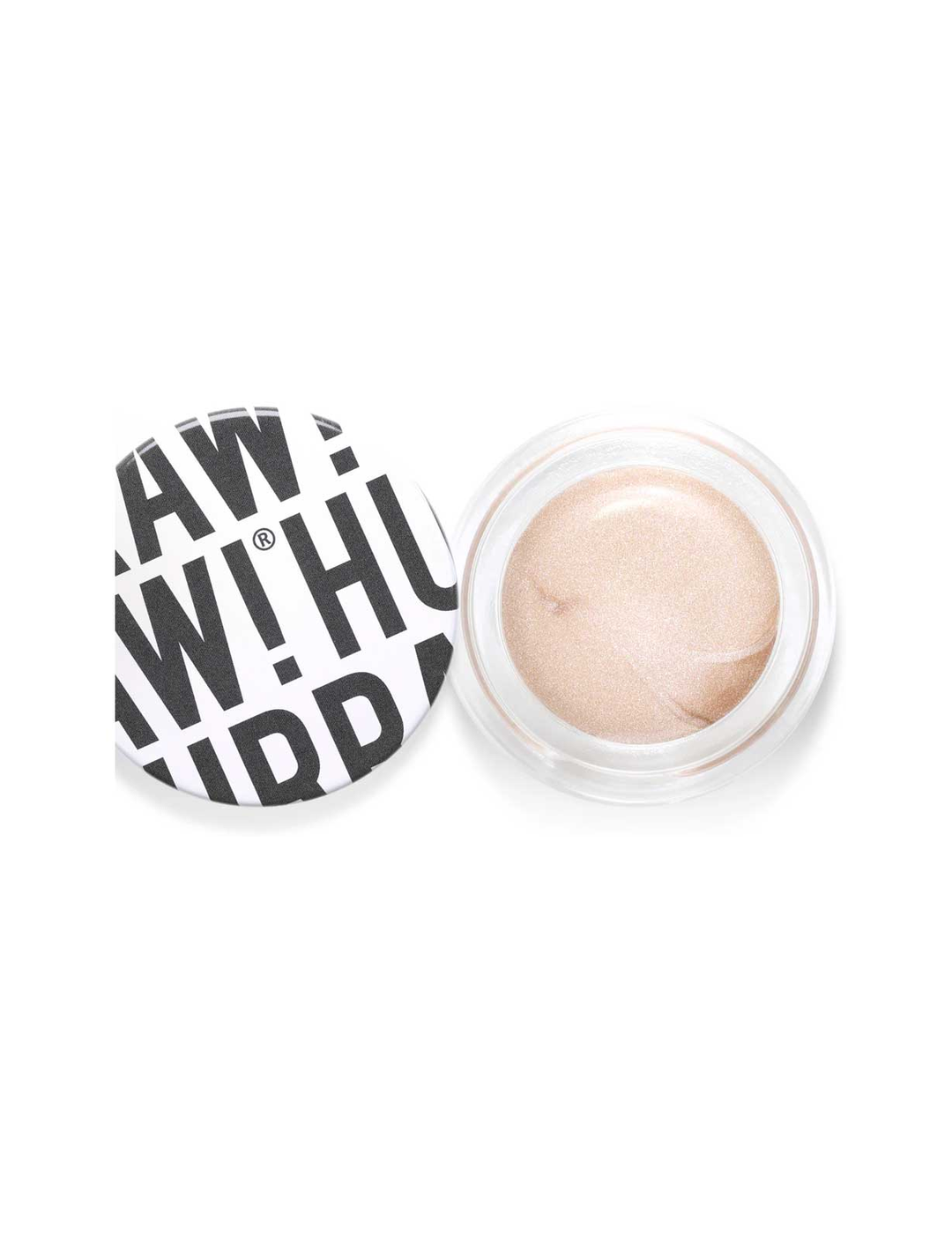 Hurraw! Pearl Aura Balm 5.8g pot with lid on a white background