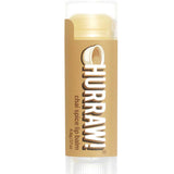 A 4.8g tube of Hurraw! Organic Lip Balm - Chai Spice with a brown label, bold white text, and a clear cap is shown against a white background.