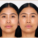 Model wearing INIKA Organic BB Cream in shade Honey