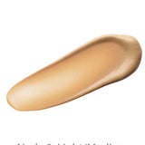 A swatch of Luk Beautifood Instant Glow Skin Tint 30ml in Nude 3: Light/Medium, a cream makeup with a light to medium nude shade, is shown on a white background. This tinted moisturiser delivers an instant radiant glow and natural luminous finish.