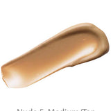 A creamy swatch of Luk Beautifood Instant Glow Skin Tint 30ml in Nude 5: Medium/Tan, ideal for light coverage and a natural, radiant finish.