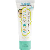 Tube of Jack N' Jill natural toothpaste on a white background