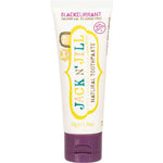 Tube of Jack n Jill Natural Certified Toothpaste Blackcurrant on a white background