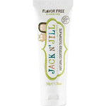 Tube of Jack n Jill Natural Certified Toothpaste Flavour Free on a white background