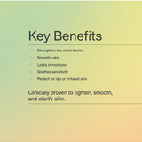 Key benefits panel for The Jojoba Company Jojoba Boost Skin Barrier Support