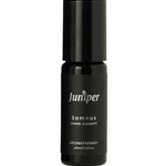 A small black bottle labeled Juniper Somnus Aromatherapy Pulse Point Somnus 10ml rests against a white background, perfect for enhancing your bedtime routine.