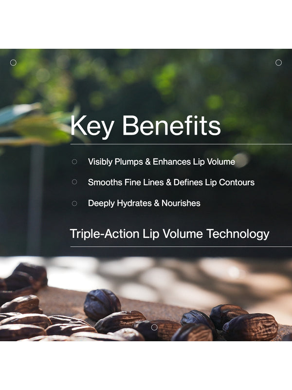 Key benefits panel for The Jojoba Company Ultimate Plumping Lip Treatment