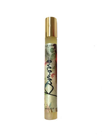 Kimono 100% Natural Parfum 12ml is shown in a glass bottle with a gold cap and floral "Queen" label, standing upright on a white background. It promises delicate florals with alluring musky notes.