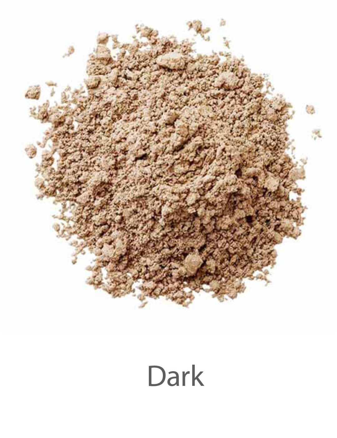 A pile of LAMAV Anti Ageing Mineral Foundation SPF 15 8g in light brown (shade: Dark) is shown on a white background.
