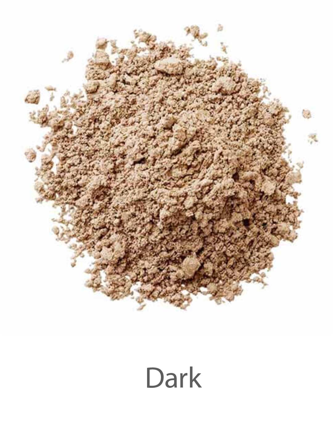A pile of LAMAV Anti Ageing Mineral Foundation SPF 15 8g in light brown (shade: Dark) is shown on a white background.
