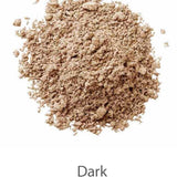 A pile of LAMAV Anti Ageing Mineral Foundation SPF 15 8g in light brown (shade: Dark) is shown on a white background.