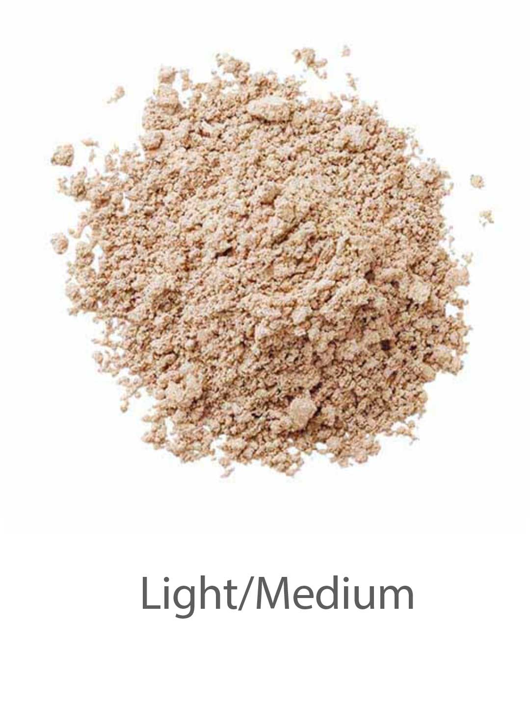 LAMAV Anti Ageing Mineral Foundation SPF 15 (8g) in a loose, beige Light/Medium shade sits on a white background, offering anti-ageing benefits.