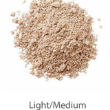 LAMAV Anti Ageing Mineral Foundation SPF 15 (8g) in a loose, beige Light/Medium shade sits on a white background, offering anti-ageing benefits.