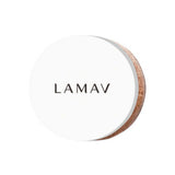 A round white container labeled LAMAV displays a hint of bronze LAMAV Anti Ageing Mineral Foundation SPF 15 (8g) along the side.