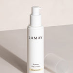 LAMAV Rumex Day Cream bottle on a neutral background