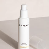 LAMAV Rumex Day Cream bottle on a neutral background