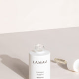 LAMAV Collagen Support Booster bottle on a neutral background