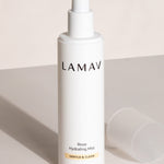 LAMAV Rose Hydrating Mist bottle on a neutral background