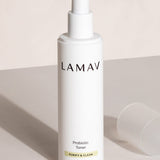 LAMAV Probiotic Toner bottle on a neutral background