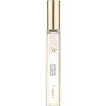 A clear glass roller ball bottle with a gold cap, labeled Lavanila The Healthy Fragrance Vanilla Grapefruit 10ml, blended with essential oils for a fresh, vibrant scent.