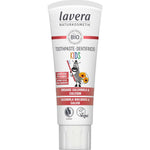 Lavera Kids toothpaste tube on a white background