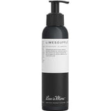 Less is More Lime Souffle 150ml is a certified organic, sulphate-free hair styling finish in a black and white pump bottle, suitable for all hair types.