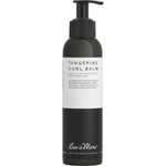 The Less is More Tangerine Curl Balm 150ml comes in a sleek black bottle with a white label—ideal for storing your favorite curl balm and achieving beautifully defined curls.