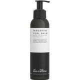 The Less is More Tangerine Curl Balm 150ml comes in a sleek black bottle with a white label—ideal for storing your favorite curl balm and achieving beautifully defined curls.