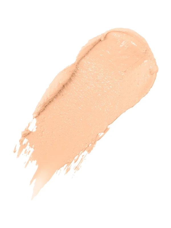 A diagonal swatch of Alpine Rose Long Last Concealer in pale peach beige, with a smooth creamy centre and a thin, streaked end.